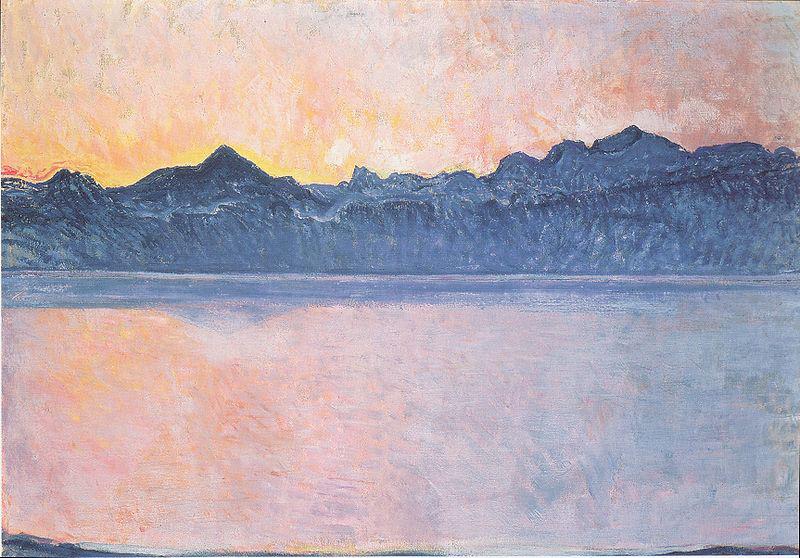 Ferdinand Hodler Genfersee mit Mont-Blanc im Morgenlicht china oil painting image
